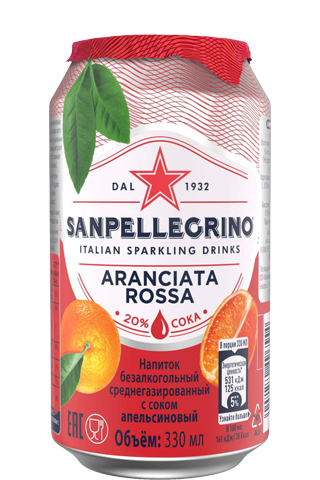 Sanpellegrino Aranciata Rossa CAN 0.33л