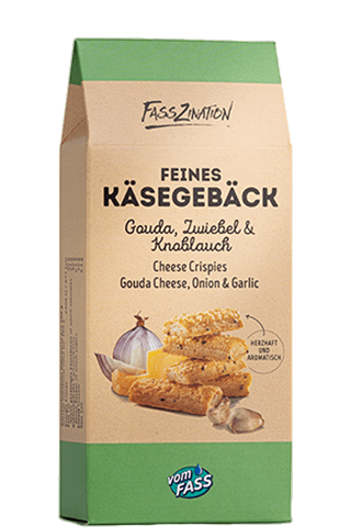 Käsegebäck Gouda, Zwiebel & Knoblauch 60г 