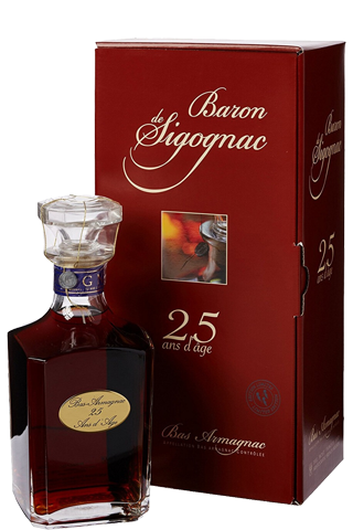 Bas Armagnac Baron de Sigognac Carafe 25 ans d'age 40% 0,7л GP (etui)