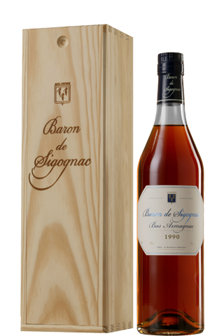 Bas Armagnac Baron de Sigognac 1990 40% 0,7л (wood.box)