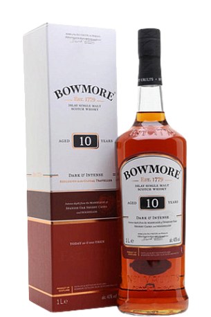 Bowmore 10 Aged Years Dark & Intense Islay Single Malt Whisky 40% 1л