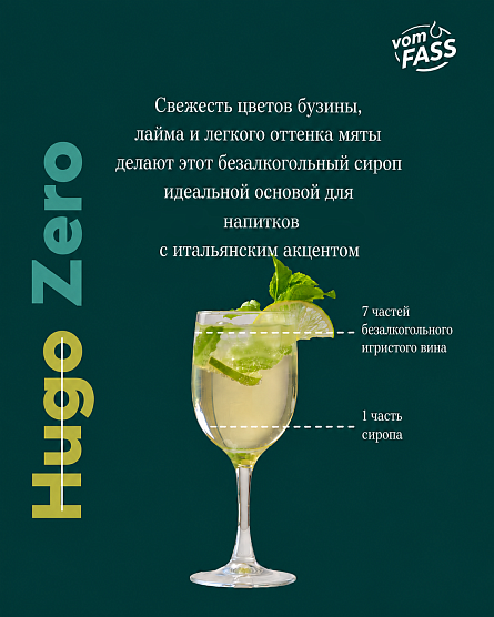 Встречайте новинку! — безалкогольные сиропы vomFASS: Basil Smash Zero, Hugo Zero и Spritz Zero